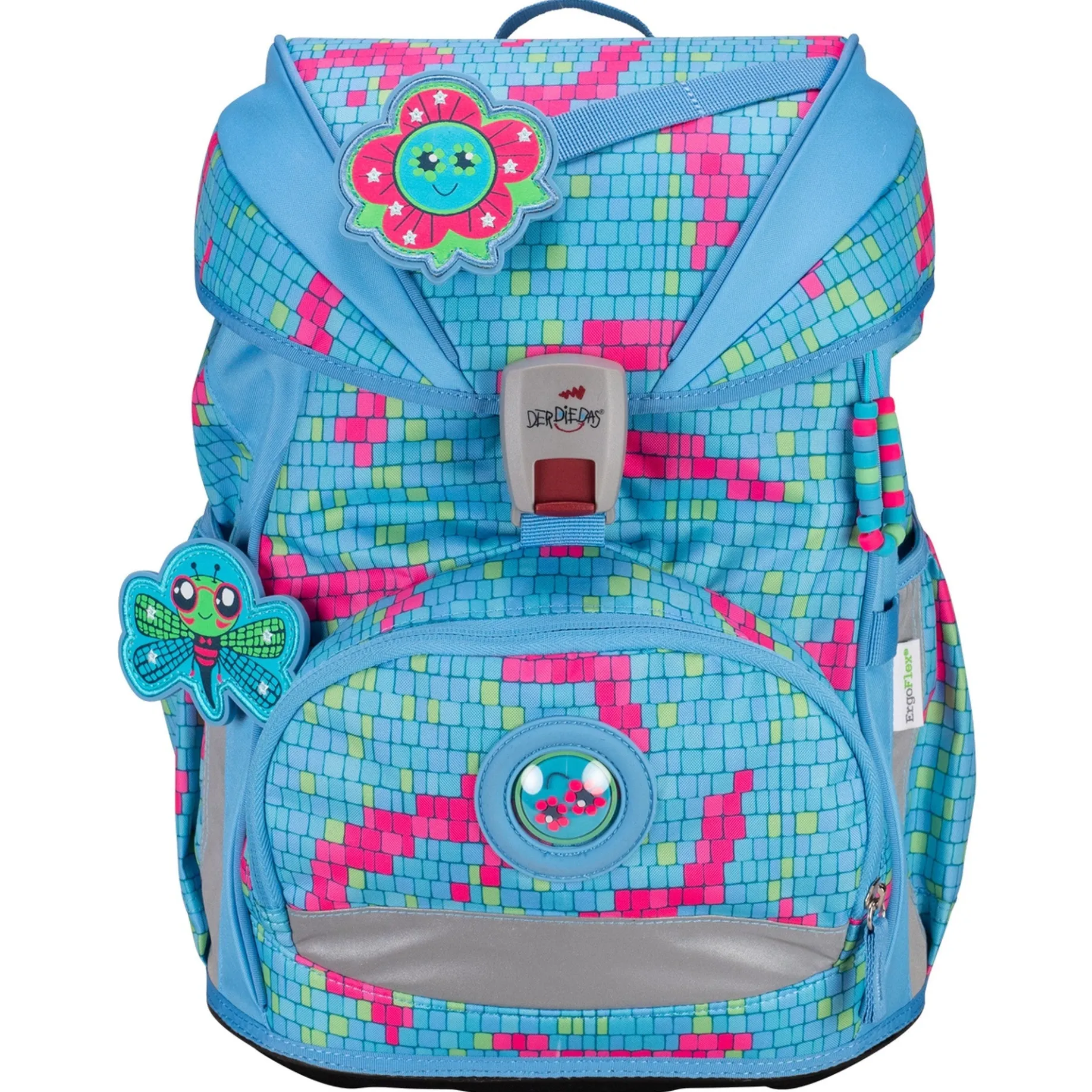 ErgoFlex Superlight - Schulrucksack Set 5tlg. 650g (Happy Pixel)