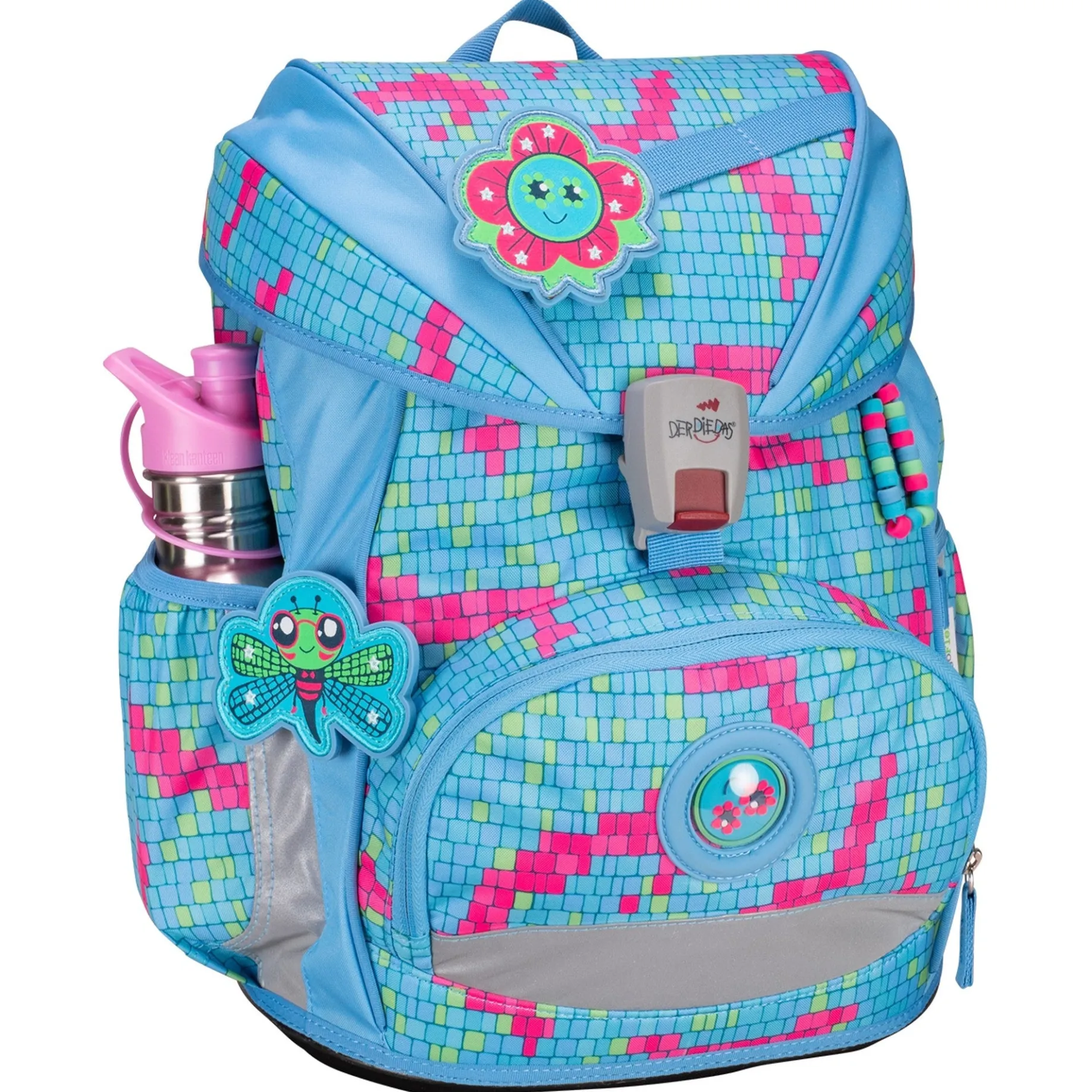 ErgoFlex Superlight - Schulrucksack Set 5tlg. 650g (Happy Pixel)