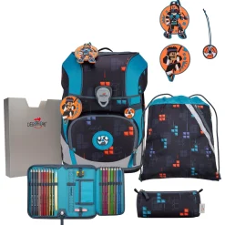 ErgoFlex Tiny - Schulranzen Set 5tlg. 900g (Ninja Fighter)
