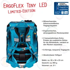ErgoFlex Tiny Exklusiv LED - Schulranzen Set 5tlg. 900g (Rainbow Star)