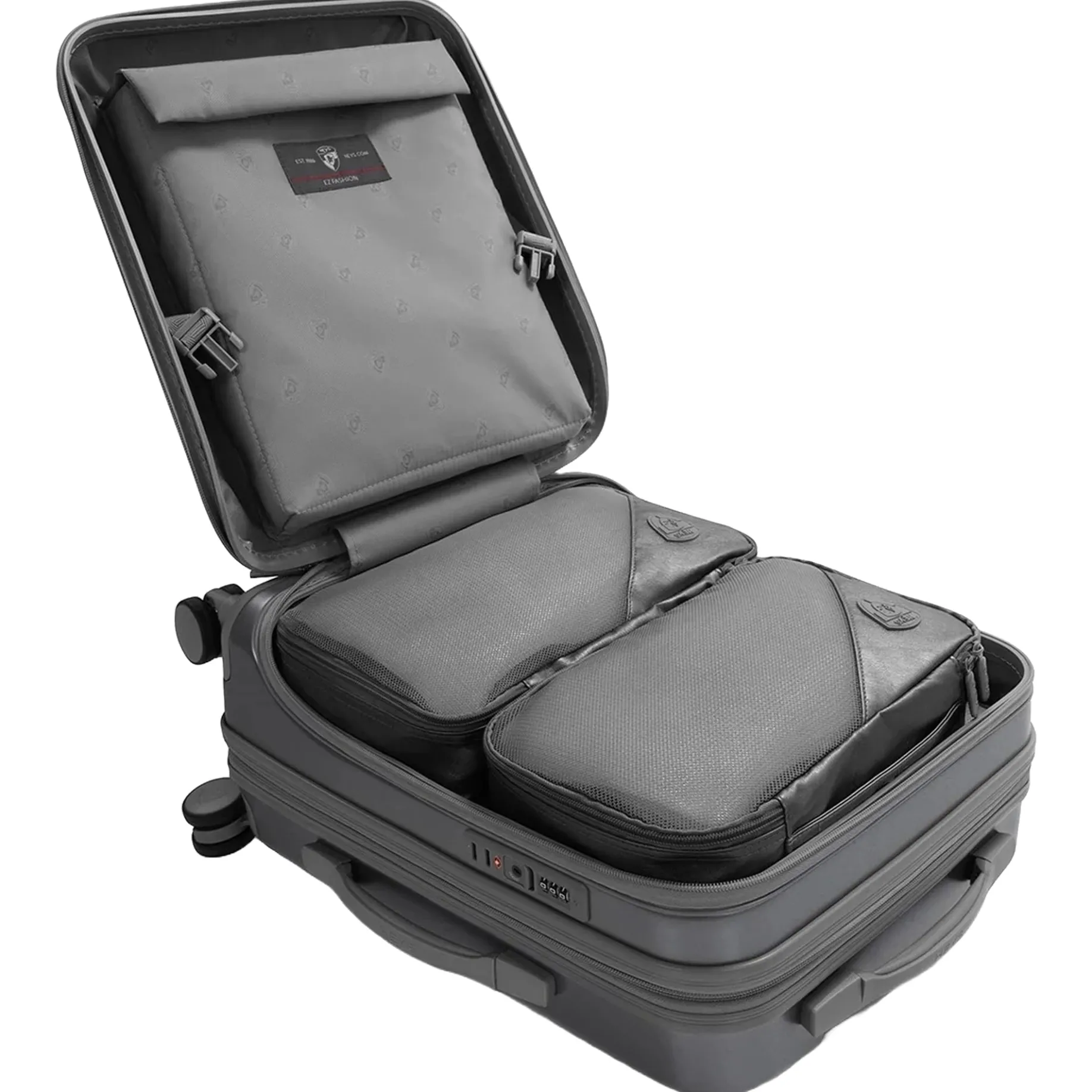EZ Fashion - 4-Rollen-Kabinentrolley S 15.6" 53 cm erw. (charcoal)