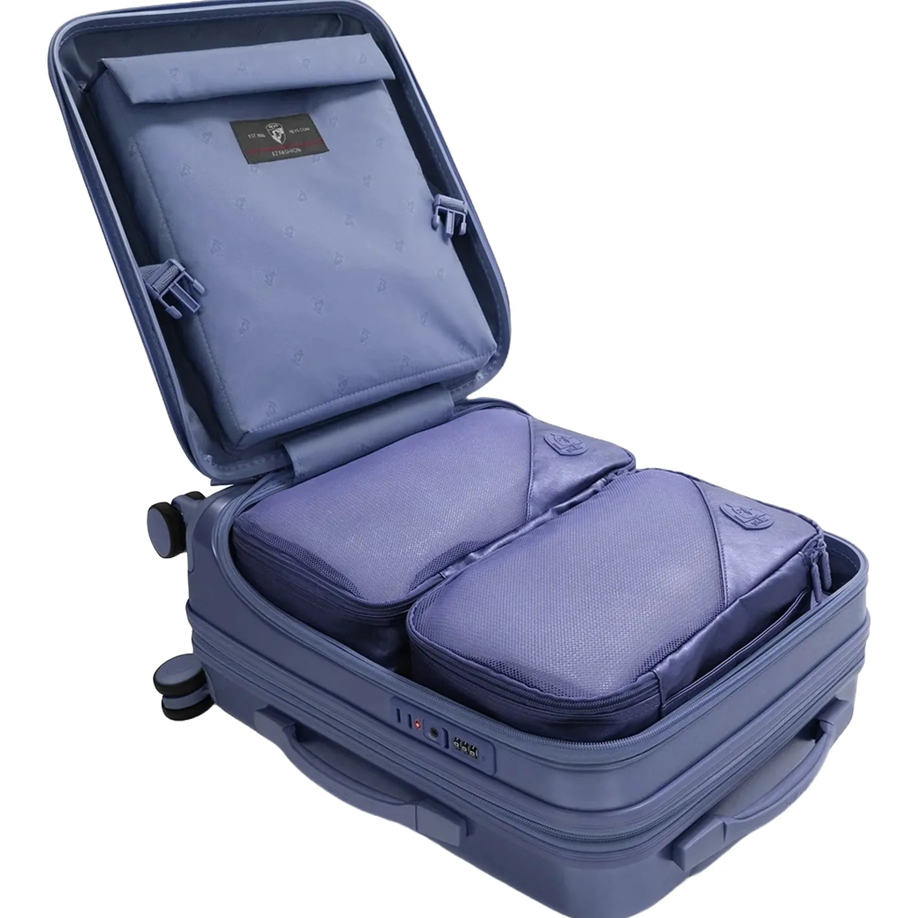 EZ Fashion - 4-Rollen-Kabinentrolley S 15.6" 53 cm erw. (navy)