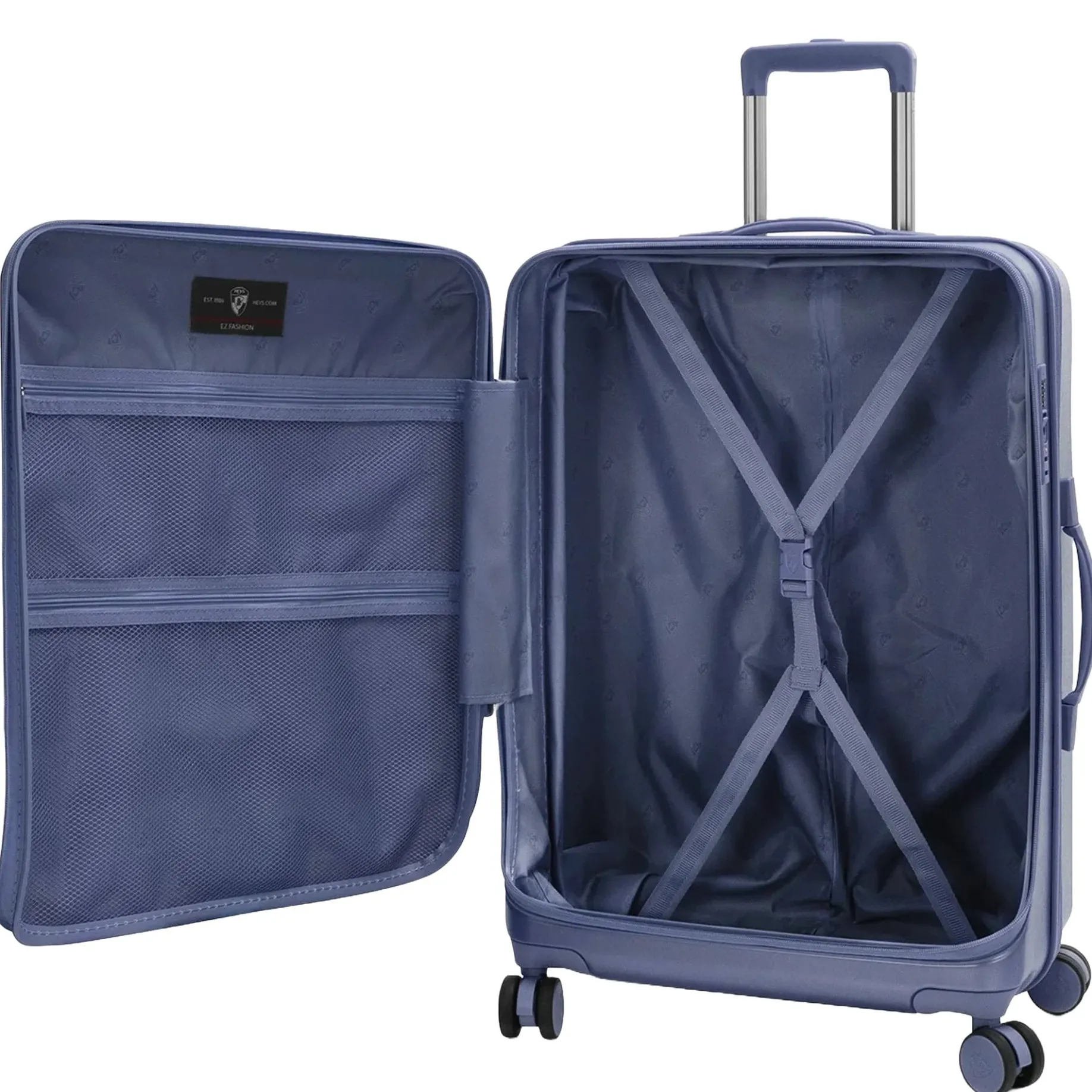 EZ Fashion - 4-Rollen-Trolley M 66 cm erw. (navy)