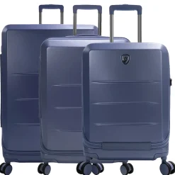 EZ Fashion - 4-Rollen-Trolley Set 3tlg. 15.6" erw. (navy)