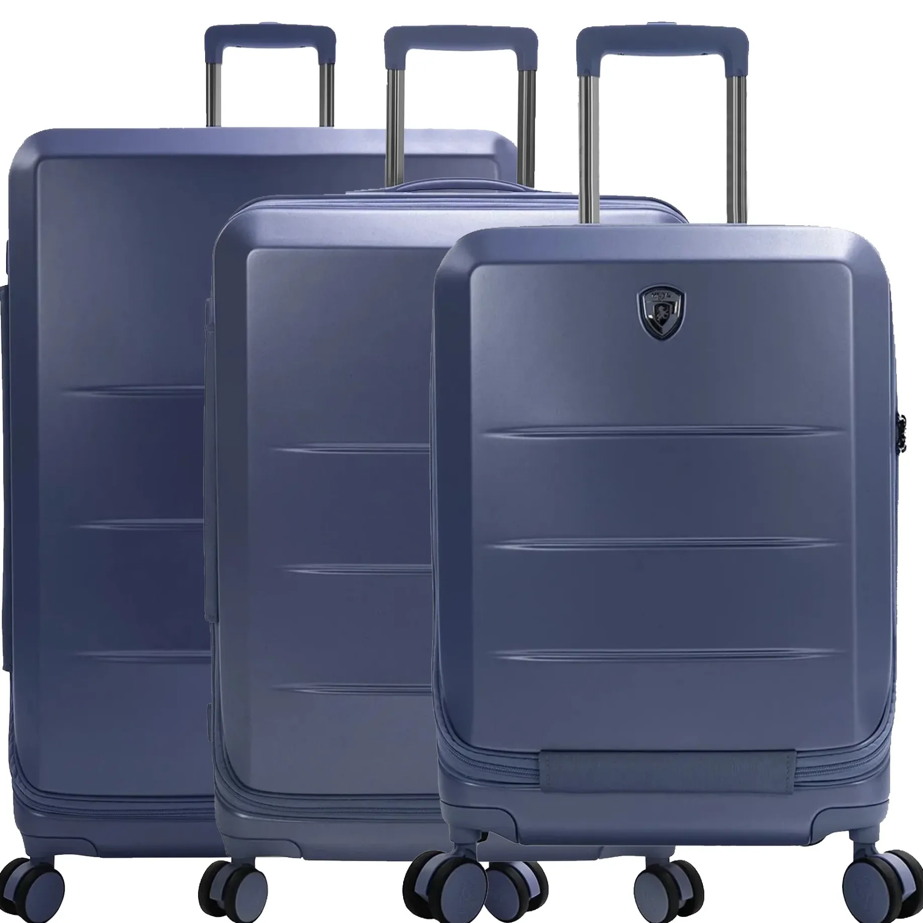 EZ Fashion - 4-Rollen-Trolley Set 3tlg. 15.6" erw. (navy)