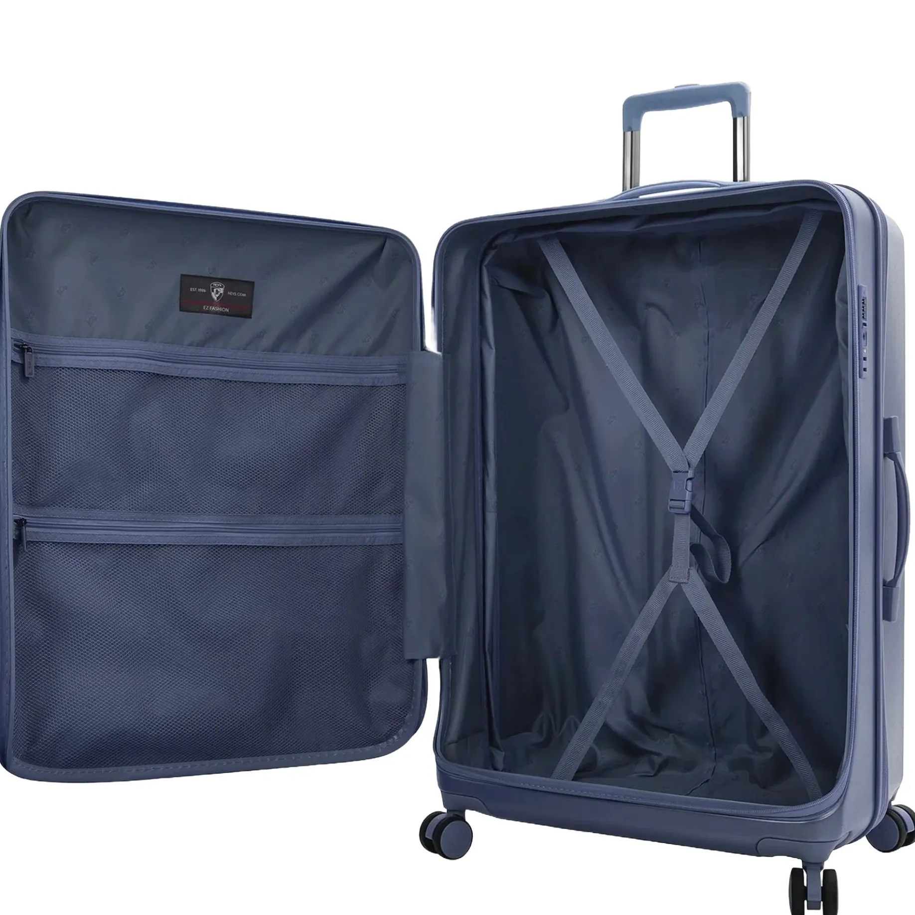 EZ Fashion - 4-Rollen-Trolley Set 3tlg. 15.6" erw. (navy)