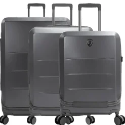 EZ Fashion - 4-Rollen-Trolley Set 3tlg. 15.6" erw. (charcoal)