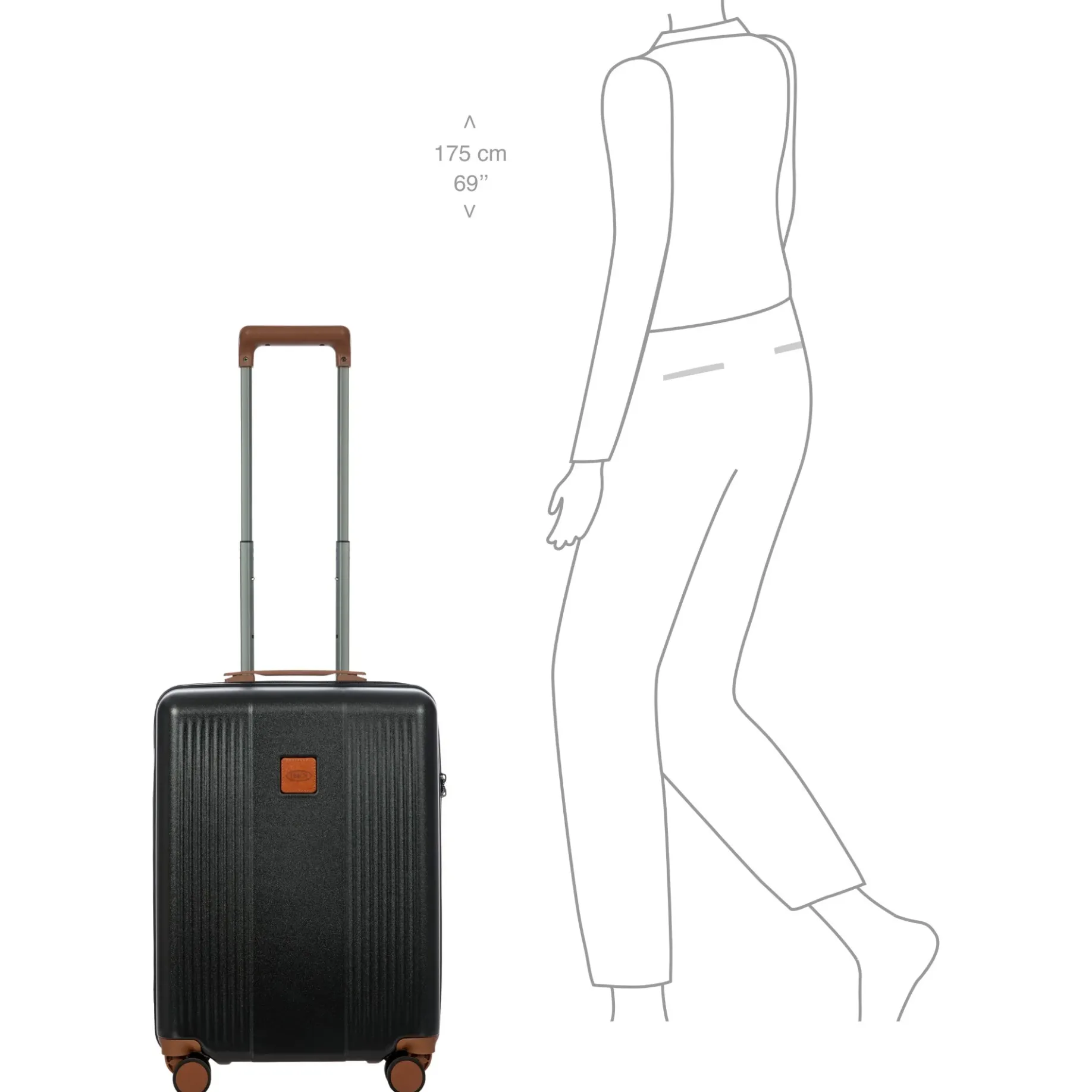 Ferrara - 4-Rollen-Kabinentrolley 55 cm (black)
