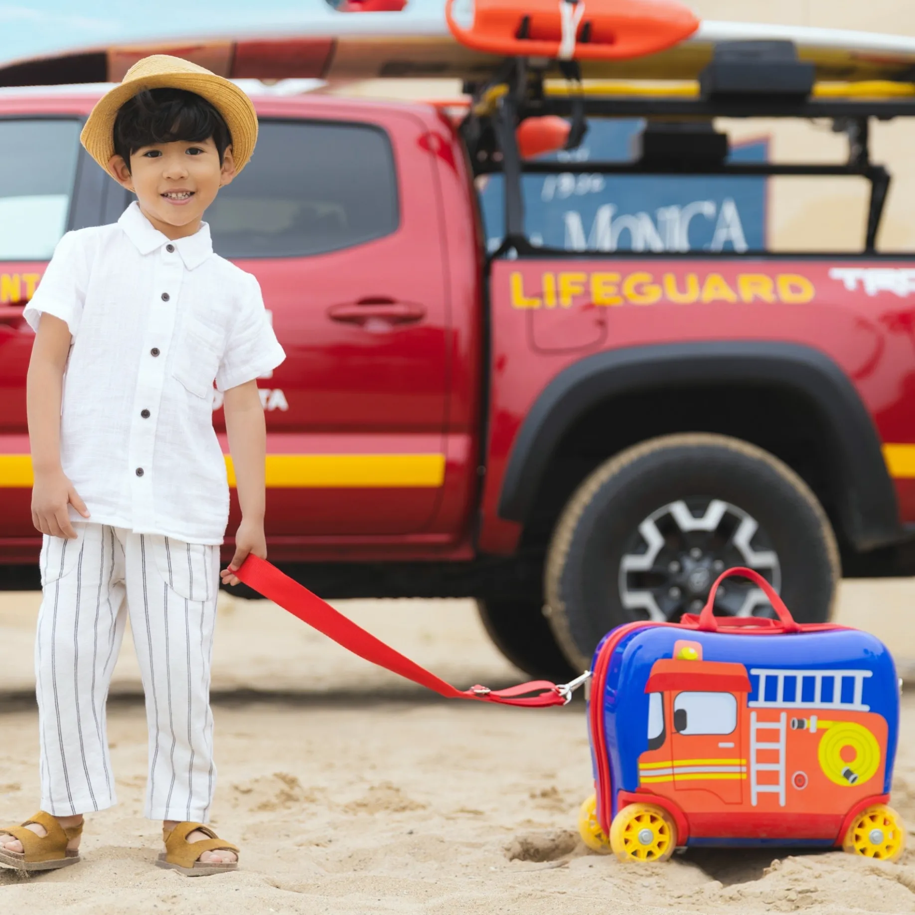 Fire Truck Ride-On - 4-Rollen-Kindertrolley 40.5 cm (fire truck)