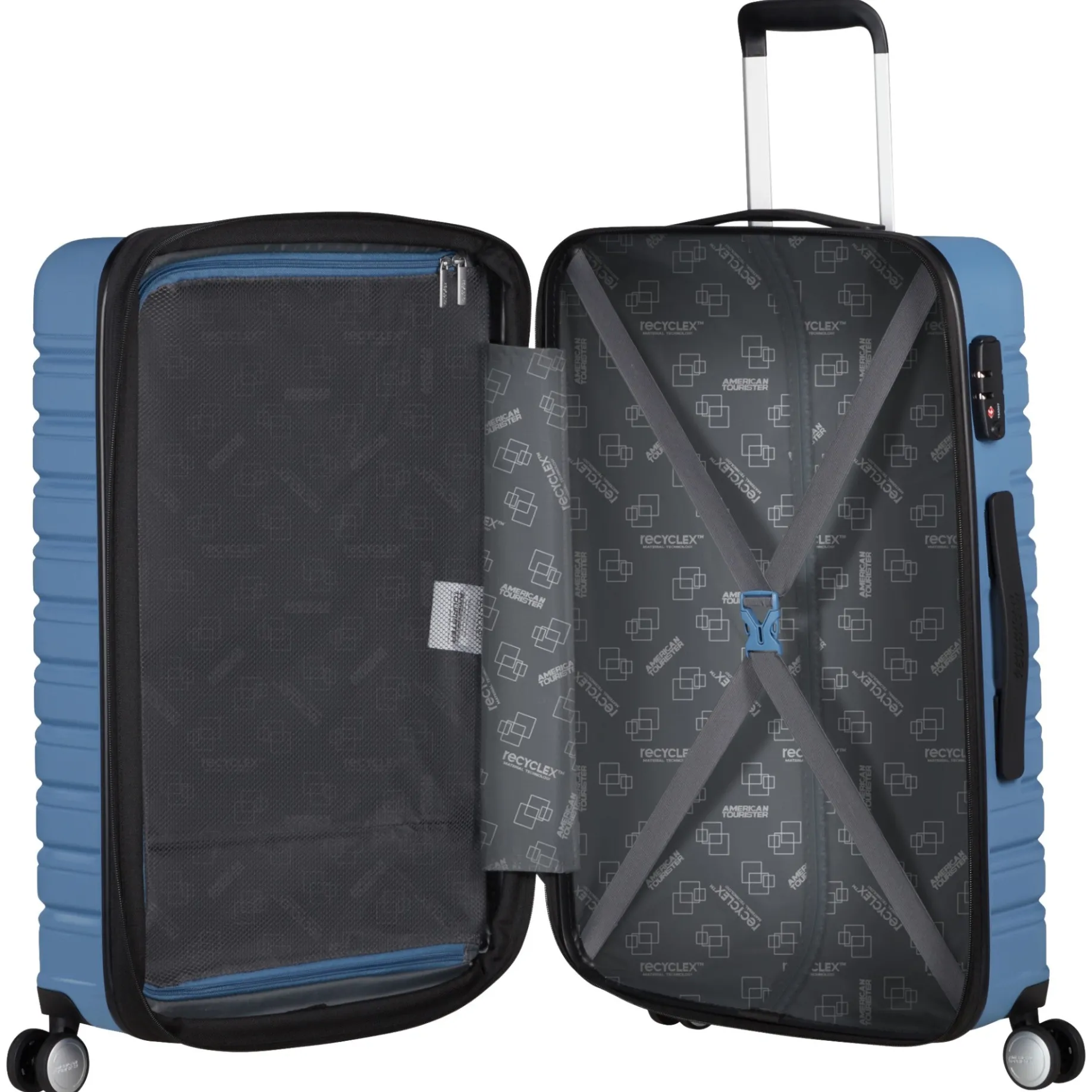 Flashline - 4-Rollen-Trolley 67 cm erw. (blau)