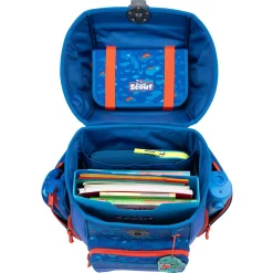 Genius Exklusiv Superflash - Schulranzen Set 4tlg. (Blue Dino)