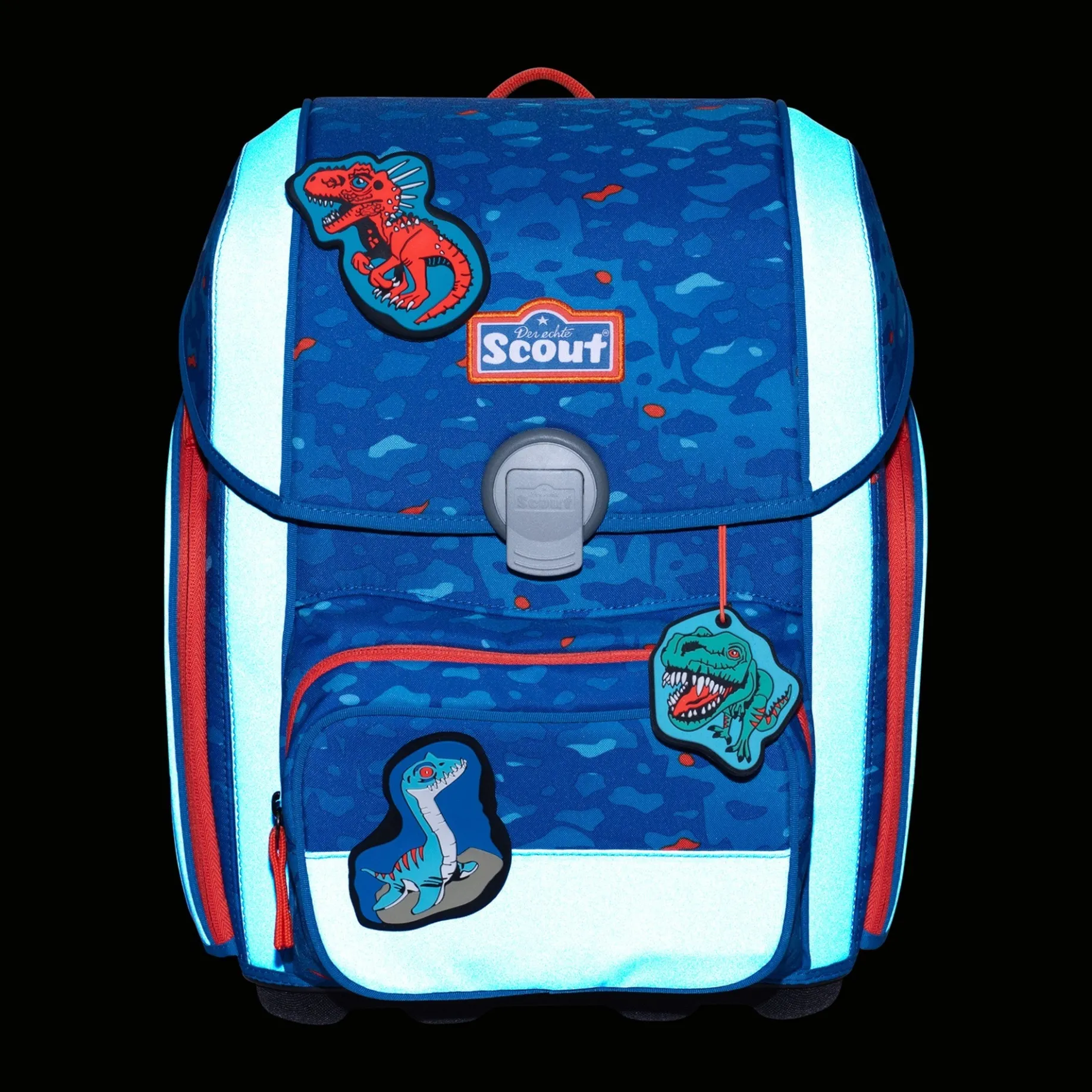 Genius Exklusiv Superflash - Schulranzen Set 4tlg. (Blue Dino)