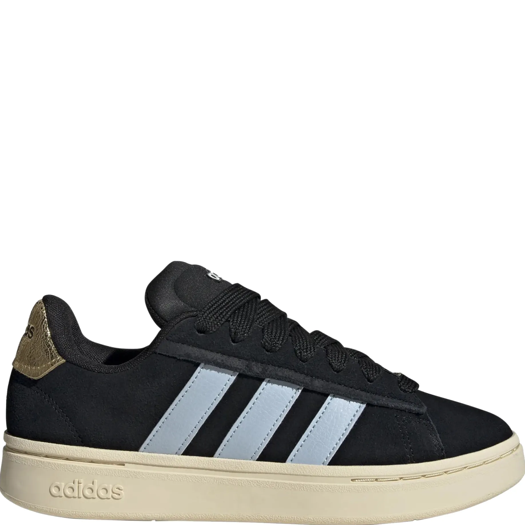 Grand Court Alpha 00s Sneaker - Schuh Women (core black/wonder blue/gold met., 40)