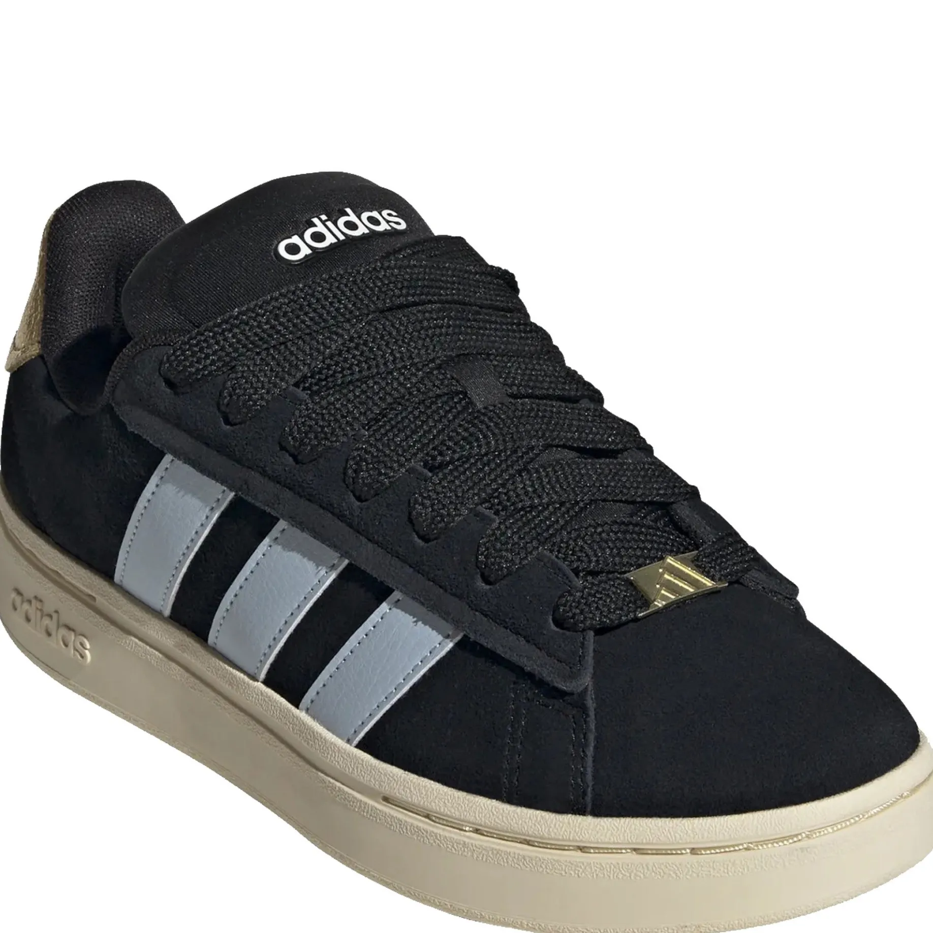 Grand Court Alpha 00s Sneaker - Schuh Women (core black/wonder blue/gold met., 38)