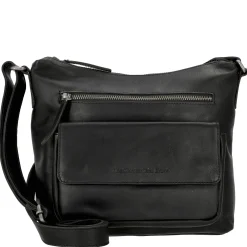 Hailey - Schultertasche Leder 24 cm (black)