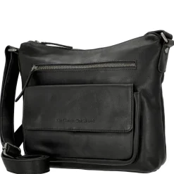 Hailey - Schultertasche Leder 24 cm (black)