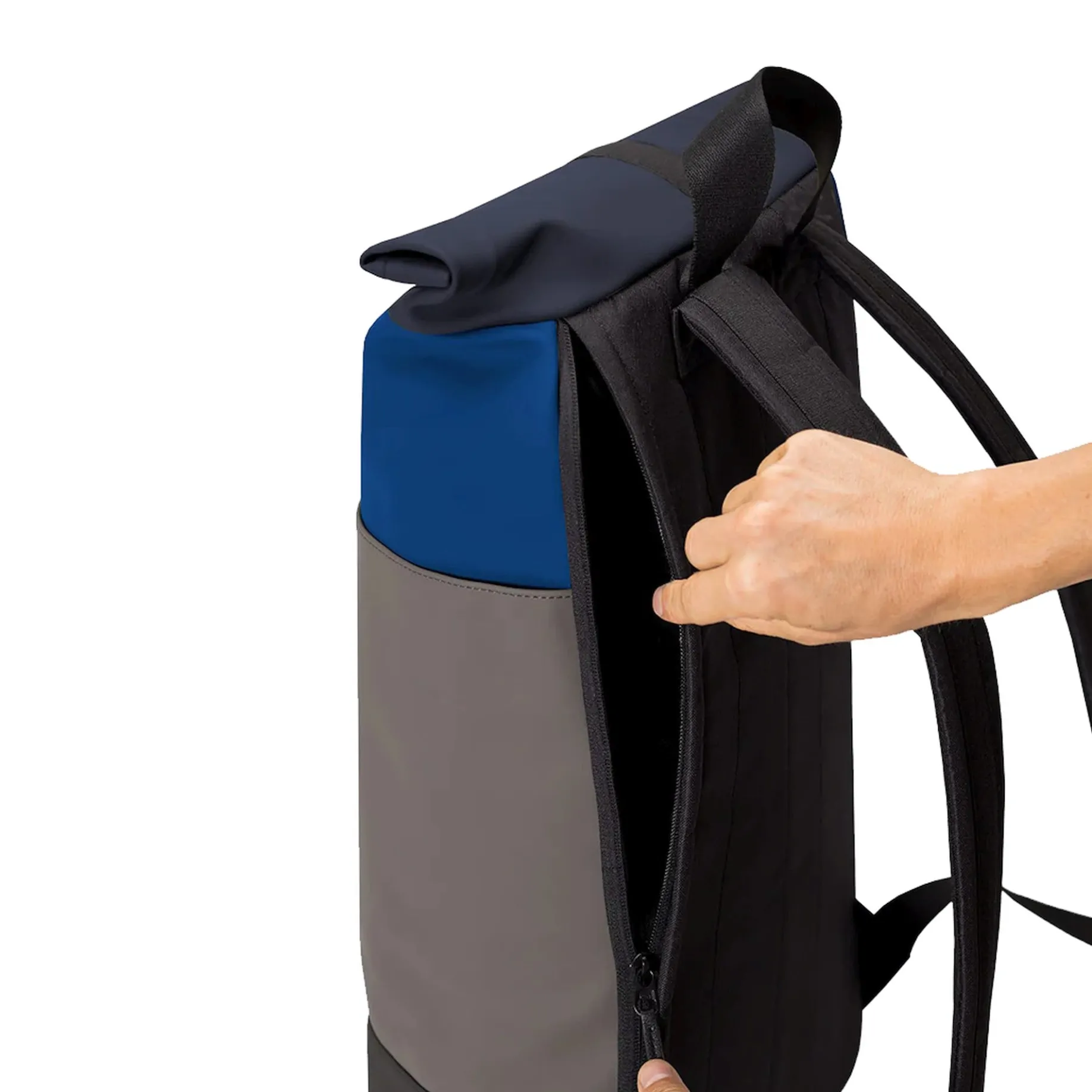 Hajo Medium Lotus Rolltop - Rucksack 16'' 45 cm (royal blue - dark grey)