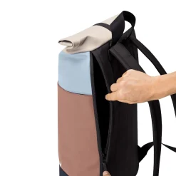 Hajo Medium Lotus Rolltop - Rucksack 16'' 45 cm (fog blue/redwood)