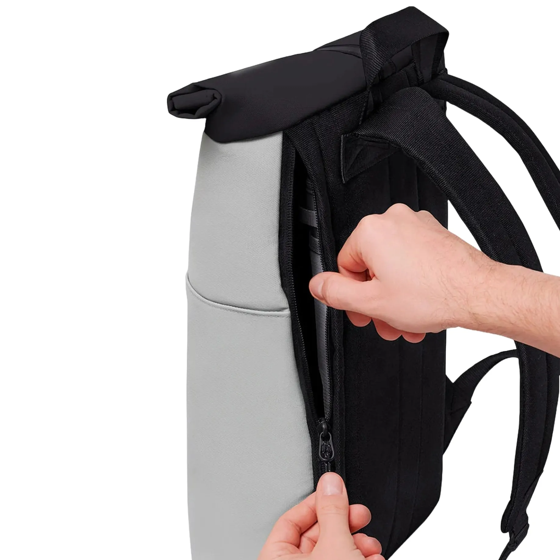Hajo Mini Aloe Rolltop - Rucksack 16'' 42 cm (light grey/black)