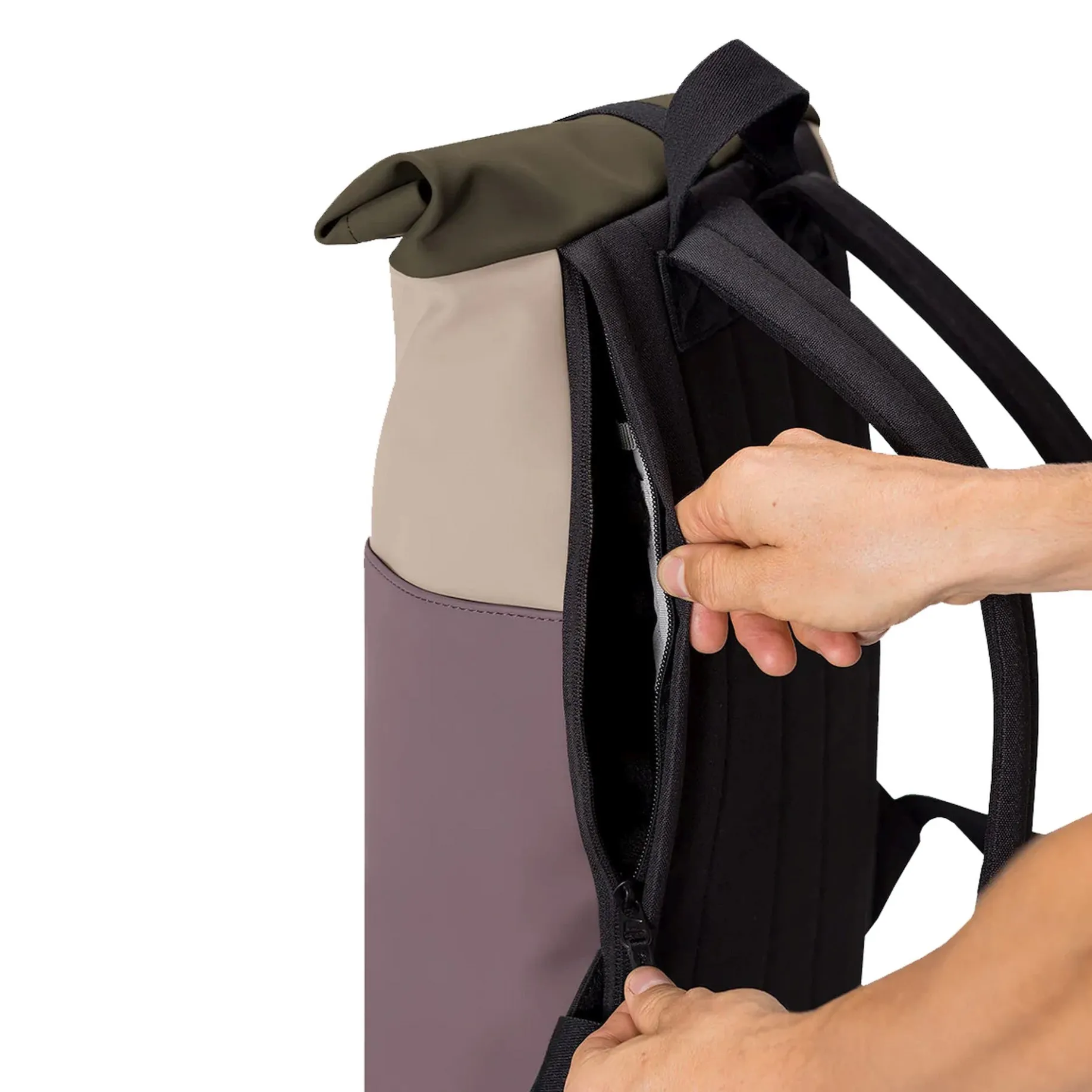 Hajo Mini Lotus Rolltop - Rucksack 16'' 42 cm (nude/grape)