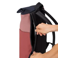 Hajo Mini Lotus Rolltop - Rucksack 16'' 42 cm (dark rose / hibiscus)
