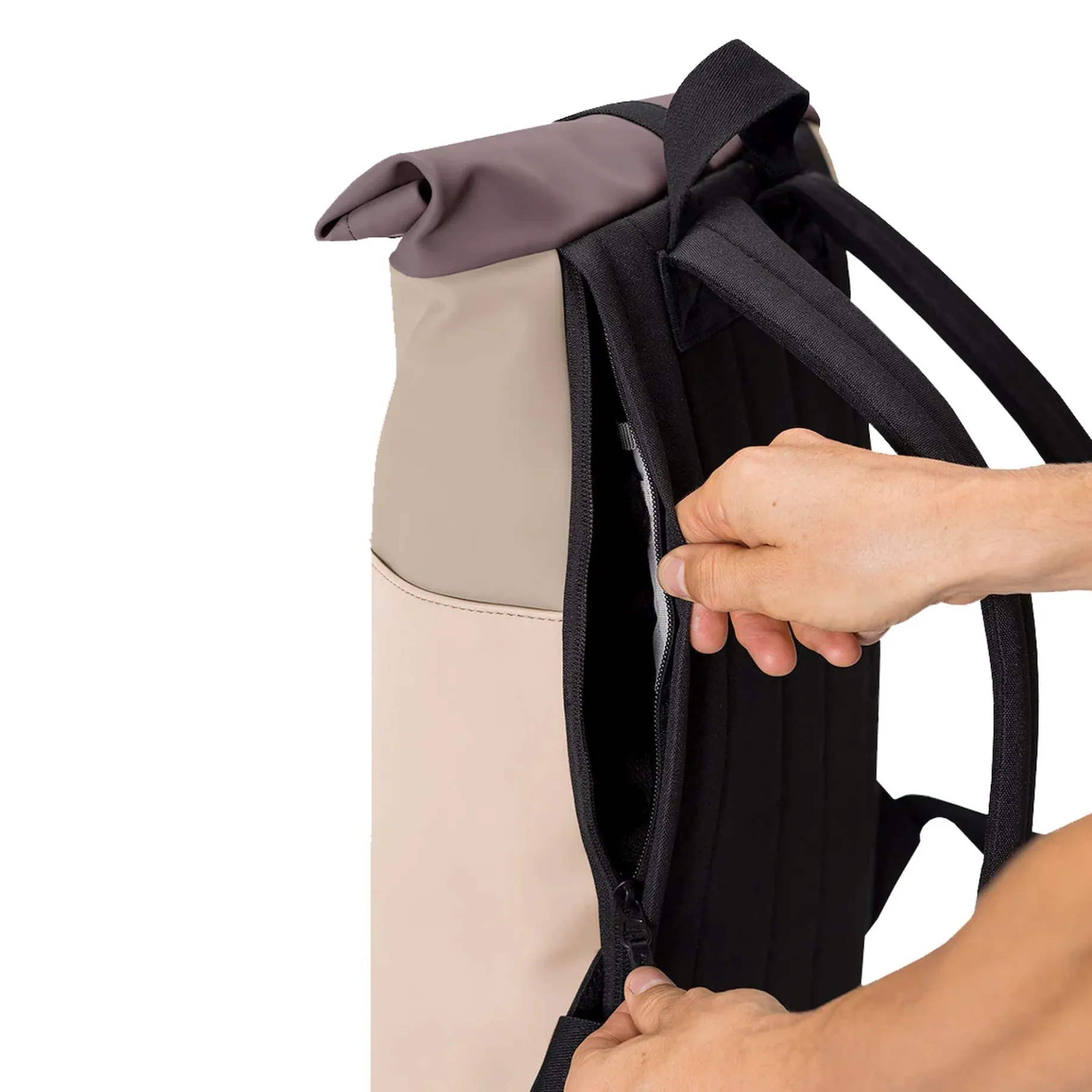 Hajo Mini Lotus Rolltop - Rucksack 16'' 42 cm (nude - light apricot)