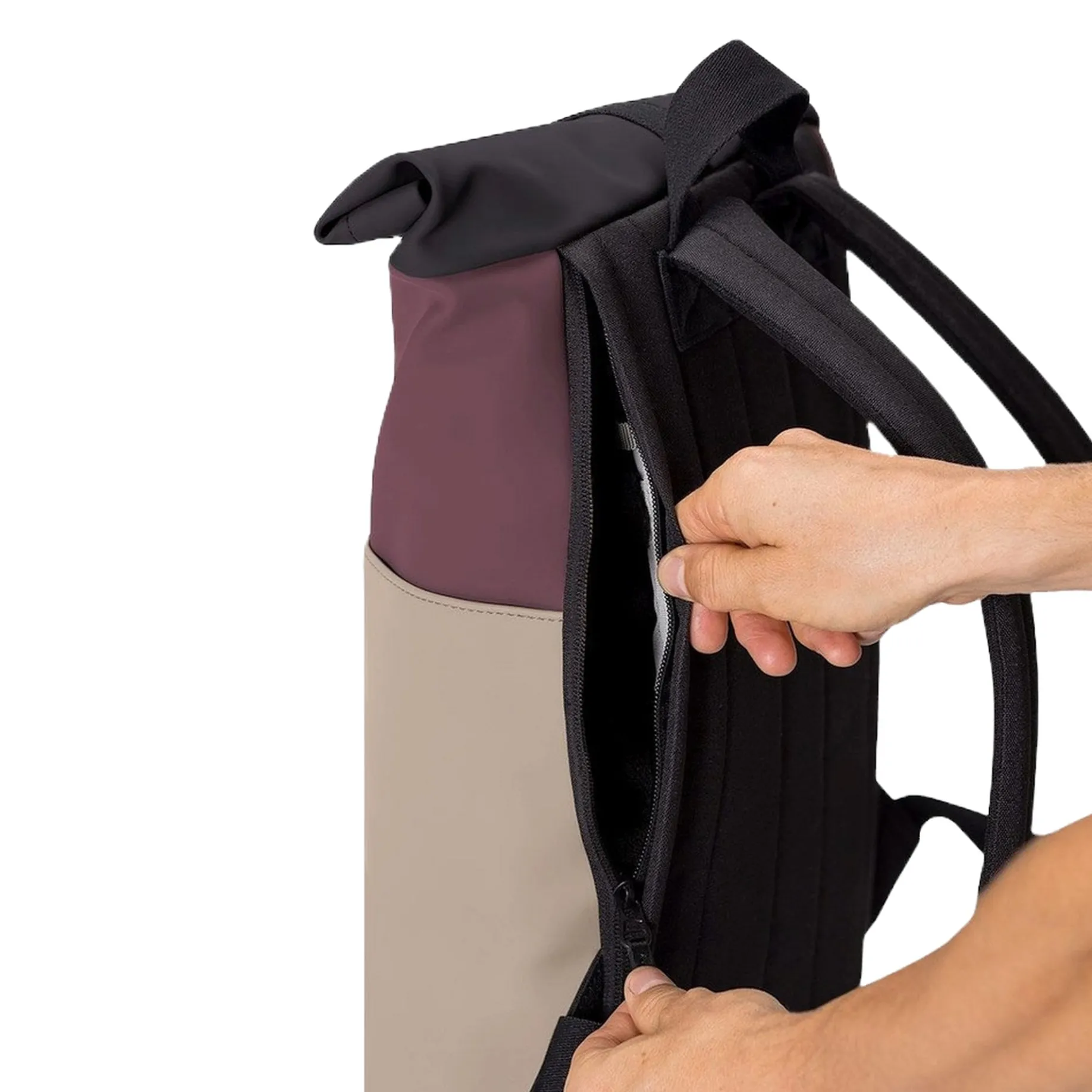 Hajo Mini Lotus Rolltop - Rucksack 16'' 42 cm (eggplant/nude)