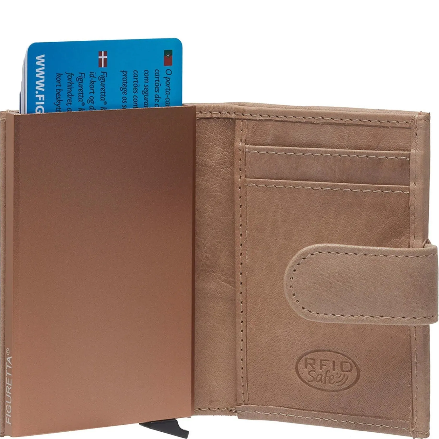 Hannover - Kreditkartenetui 6cc 10 cm RFID (off white)
