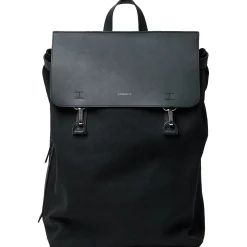 Hege Metal Hook - Rucksack 15" 42 cm (black with black leather)