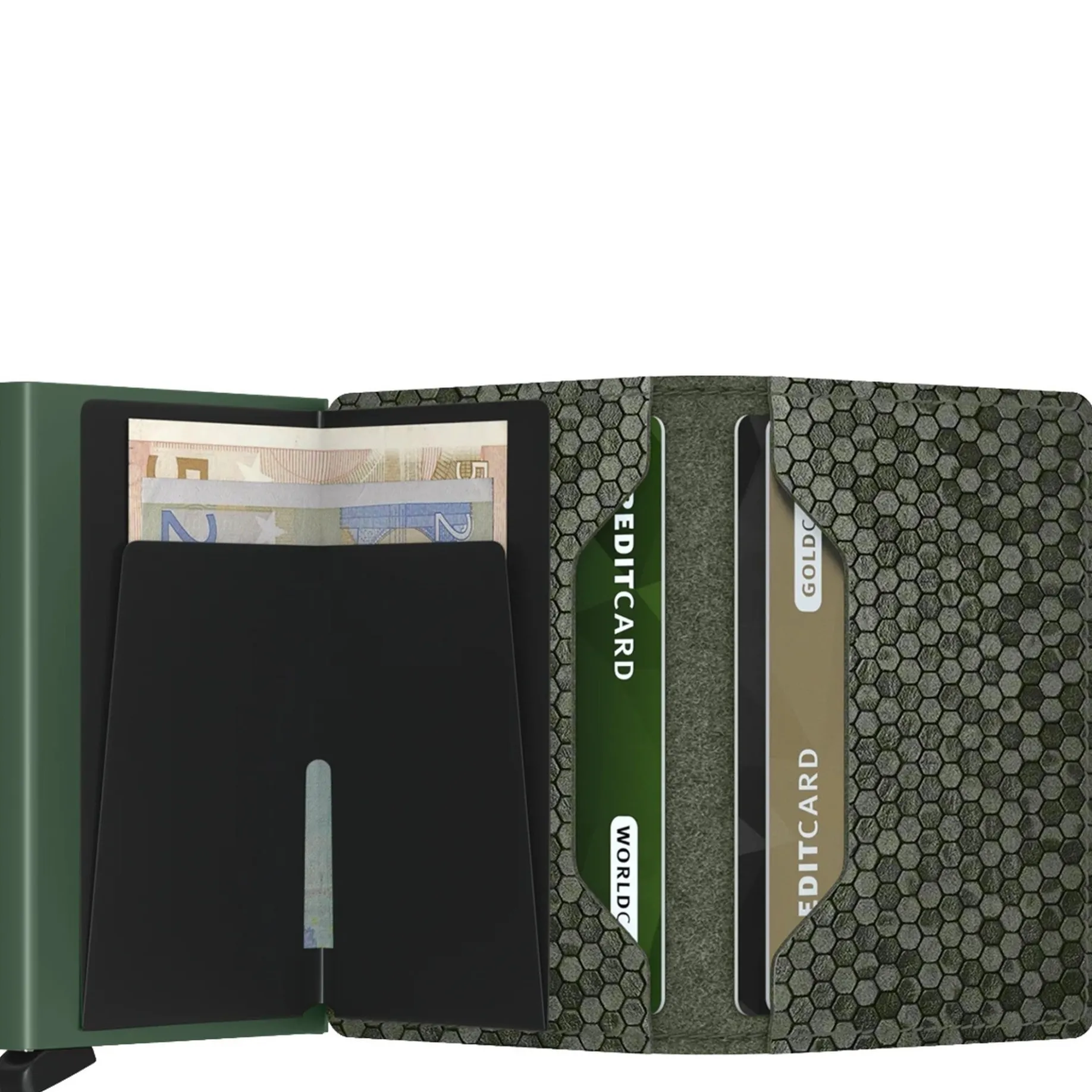 Hexagon Slimwallet - Geldbörse 6cc 10.2 cm RFID (green)
