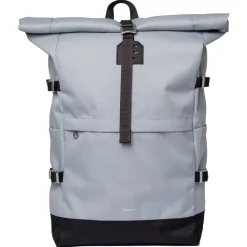 Icon Rolltop - Rucksack L 16" 65 cm erw. (ice blue with black leather)
