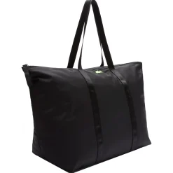 Izzie - Shopper aus leichtem Nylon 66 cm (noir vert fluo)