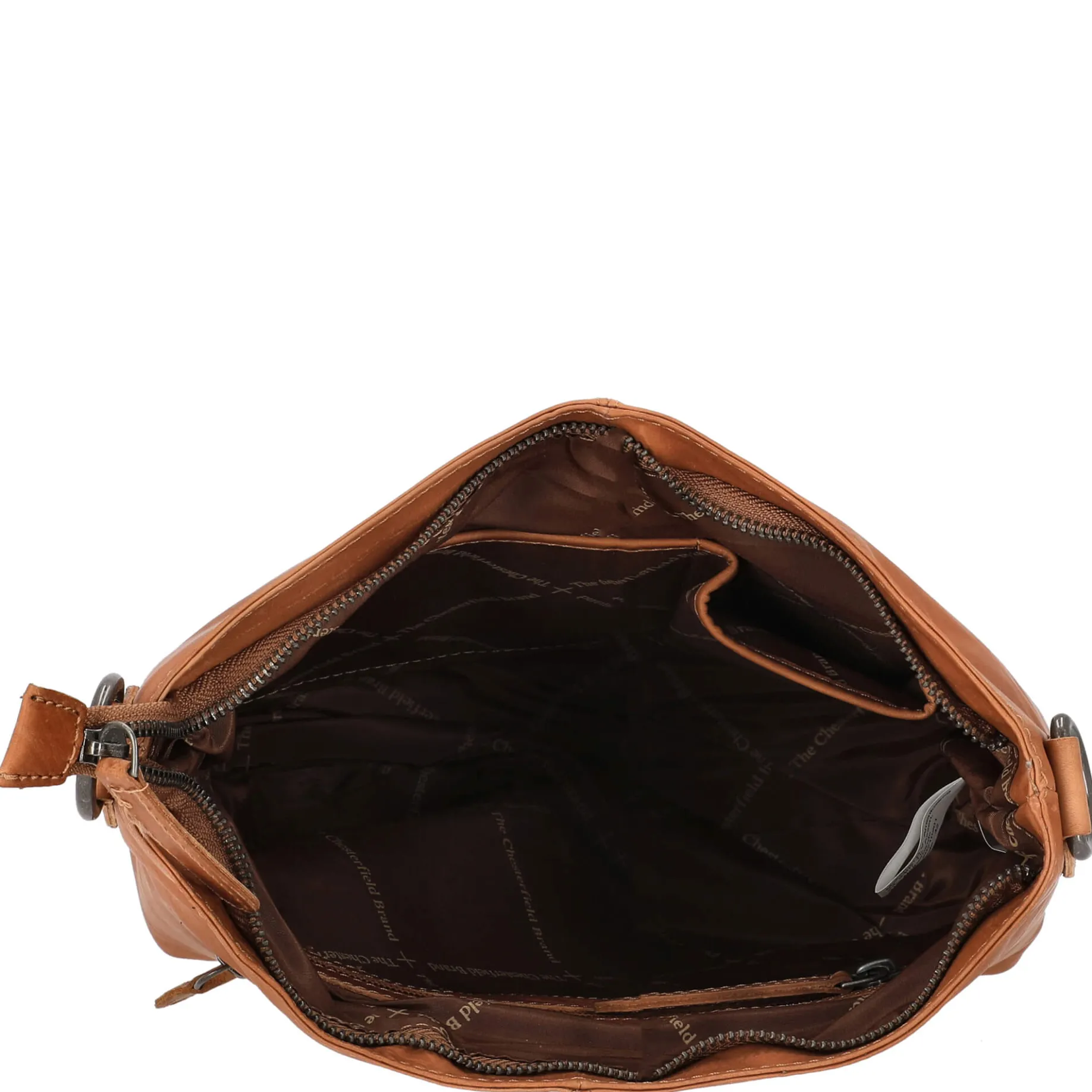 Jen - Schultertasche Leder 25 cm (cognac)