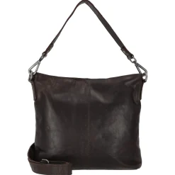 Jen - Schultertasche Leder 25 cm (brown)