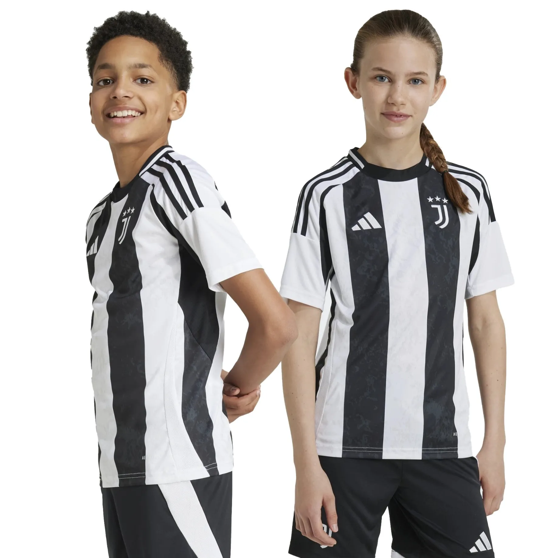 Juventus Turin Fußball - Jr. Heimtrikot 24/25 (white/black, 176)
