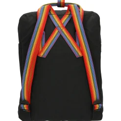 Kånken Rainbow - Rucksack 38 cm (black-rainbow pattern)