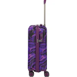 LASCANA Edition - 4-Rollen-Kabinentrolley 55 cm (purple swirl)