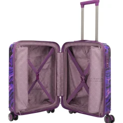 LASCANA Edition - 4-Rollen-Kabinentrolley 55 cm (purple swirl)