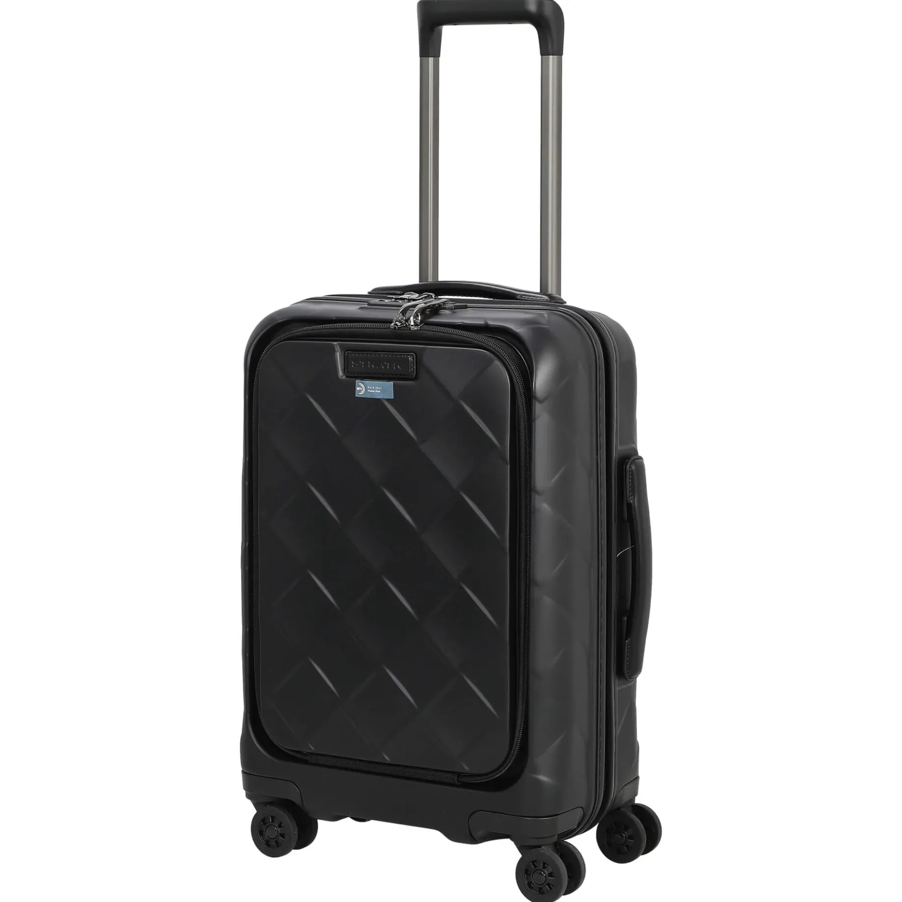 Leather and More - 4-Rollen-Kabinentrolley Vortasche 15" 55 cm S (matt black)