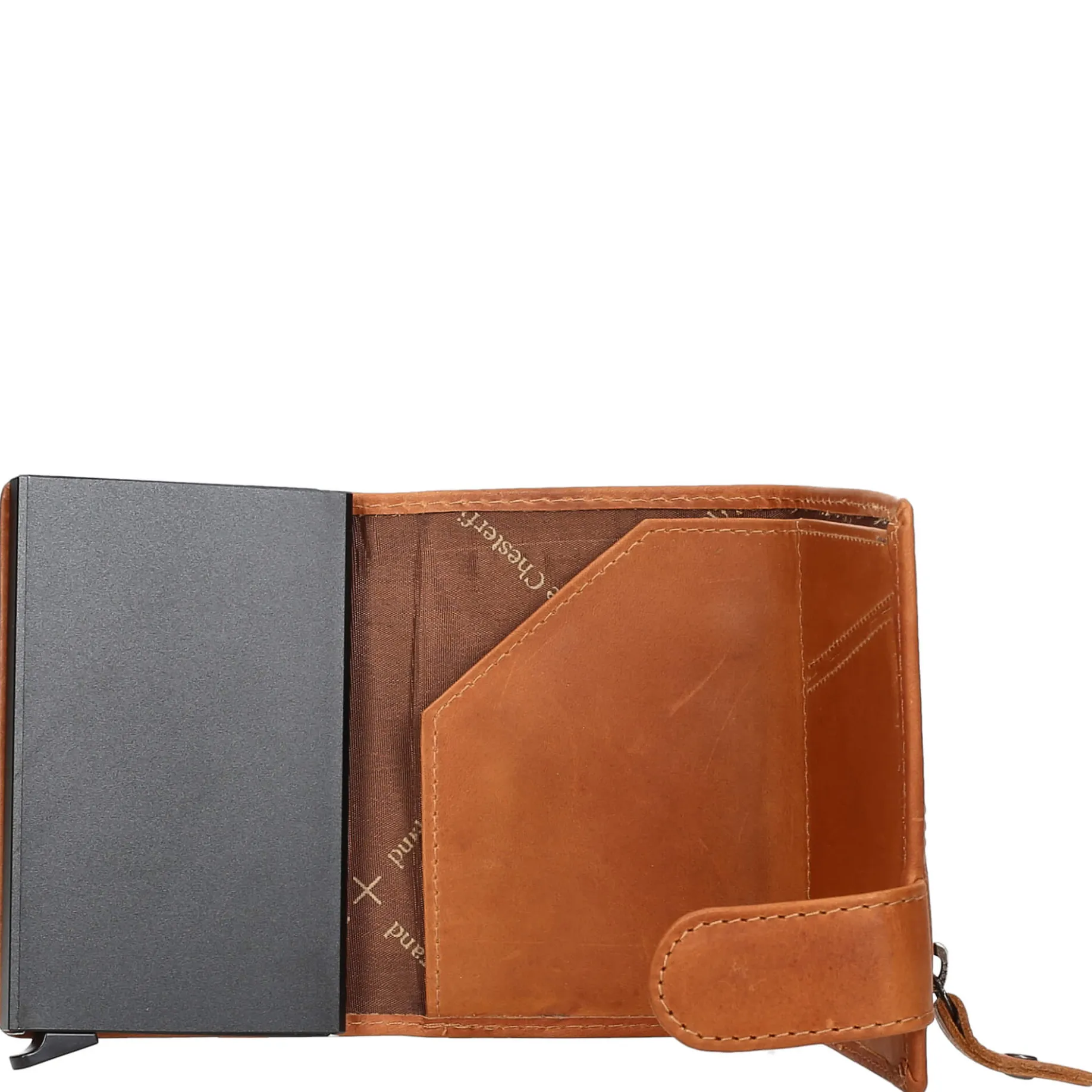 Leicester - Kreditkartenetui 6cc 10 cm RFID (cognac)