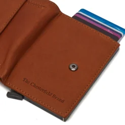 Leipzig - Kreditkartenetui 6cc 10 cm RFID (cognac)