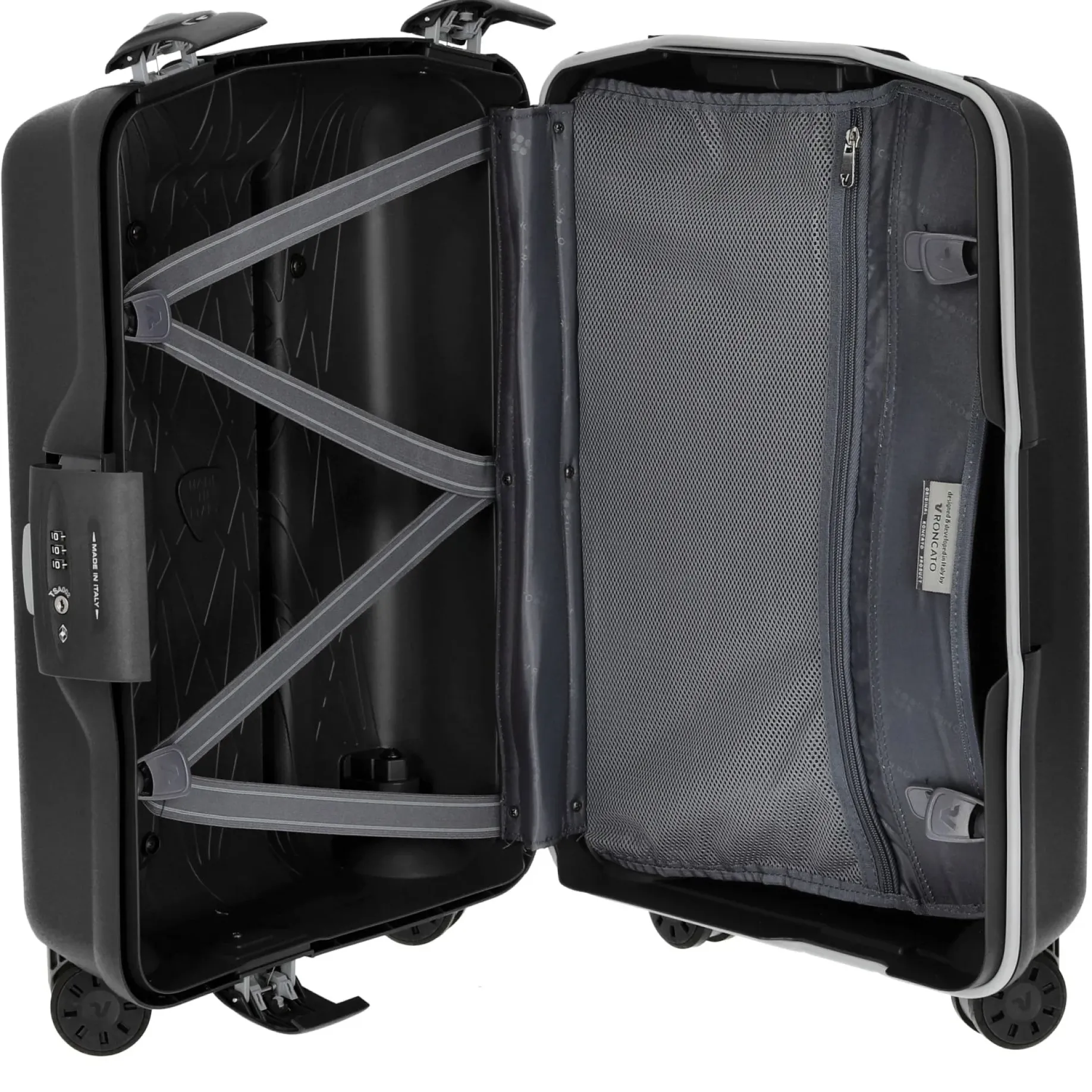 Light - 4-Rollen-Kabinentrolley S 55 cm (nero)