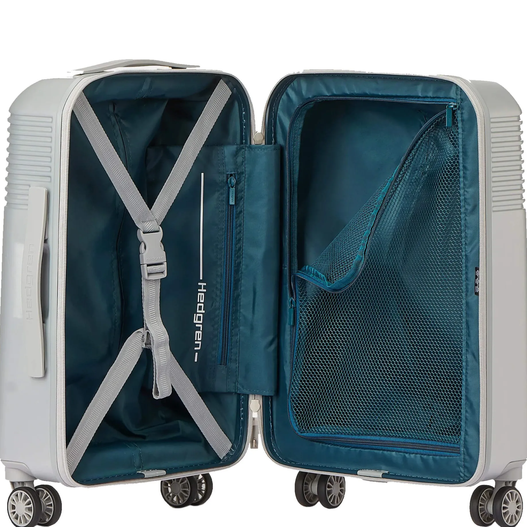 Lineo Stripe - Kabinentrolley S 55 cm (silver)