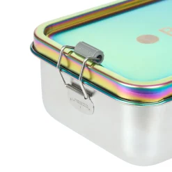 Lunchbox Stainless Steel Solid 18 cm - Brotzeitbox (Bold Rainbow)