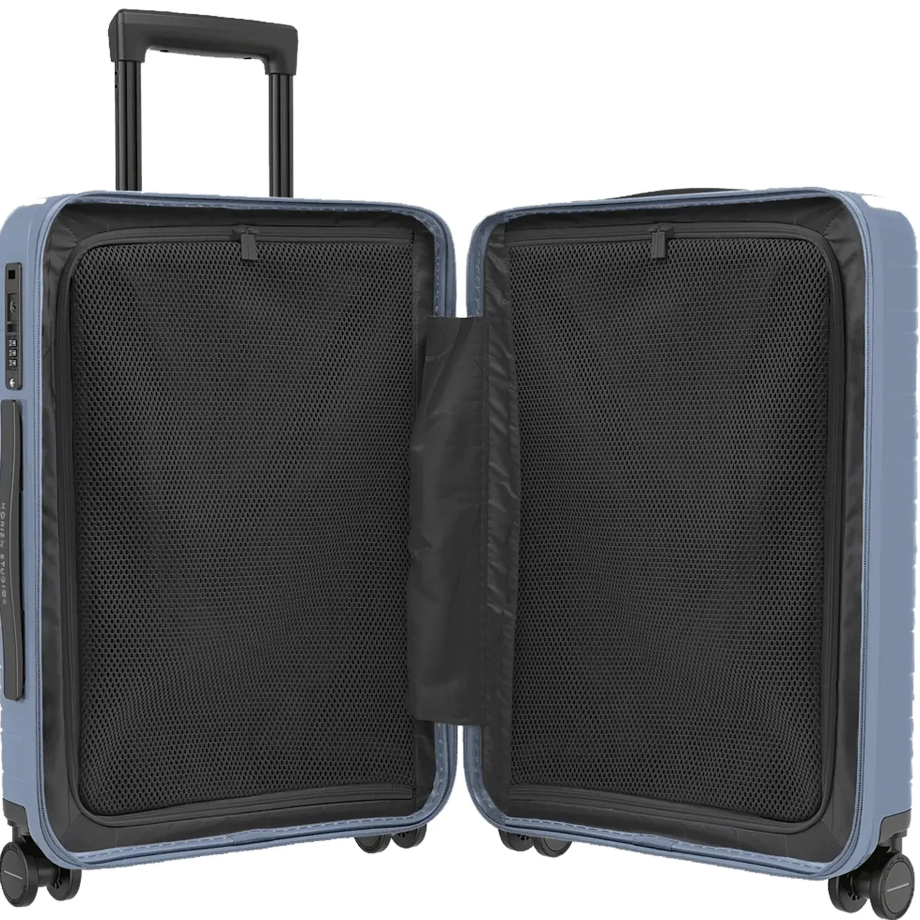 M5 Essential - 4-Rollen-Kabinentrolley mit Vortasche S 55 cm (glossy blue vega)