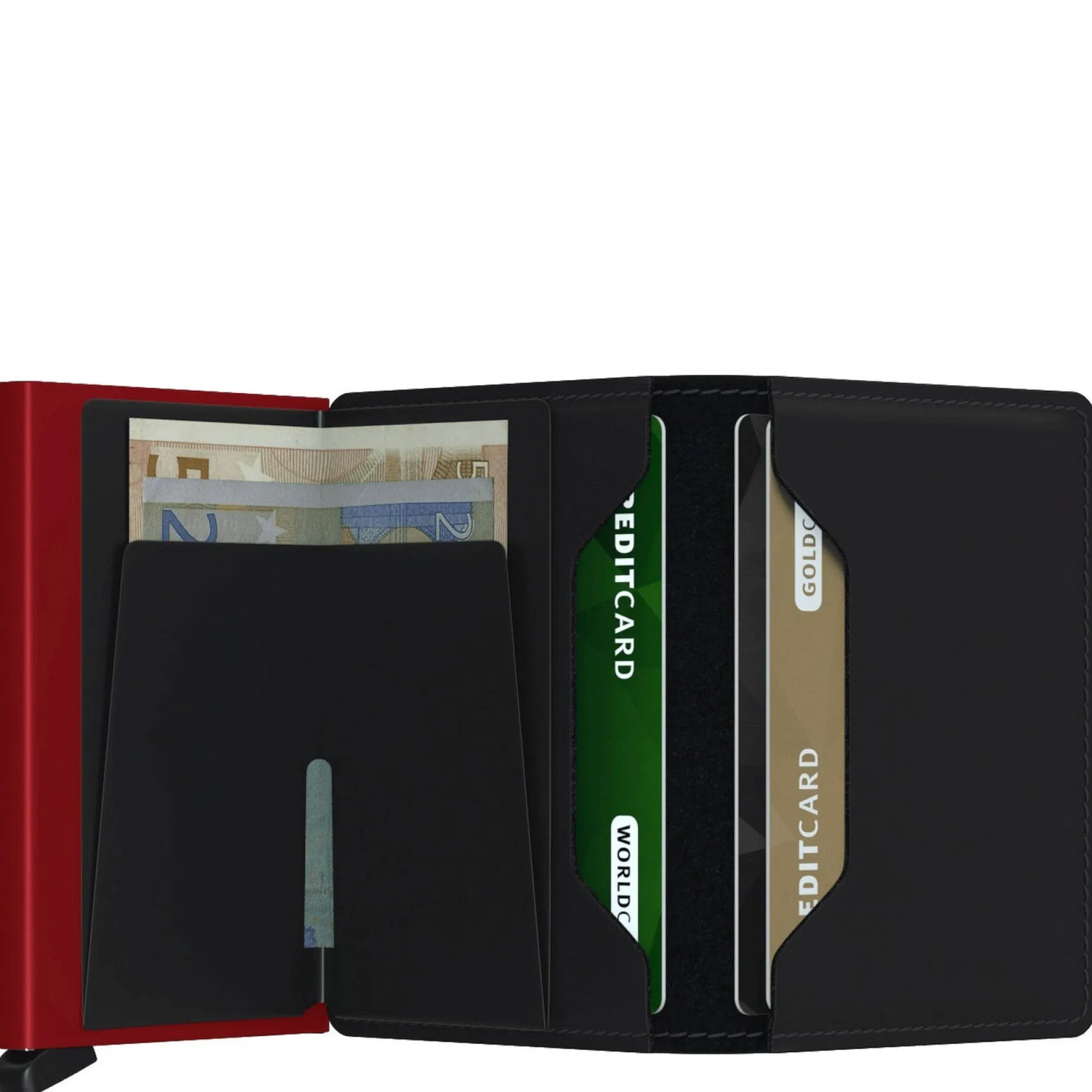 Matte Slimwallet - Geldbörse RFID 6.8 cm (black-red)