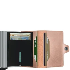 Metallic Twinwallet - Geldbörse RFID 7 cm (rose)