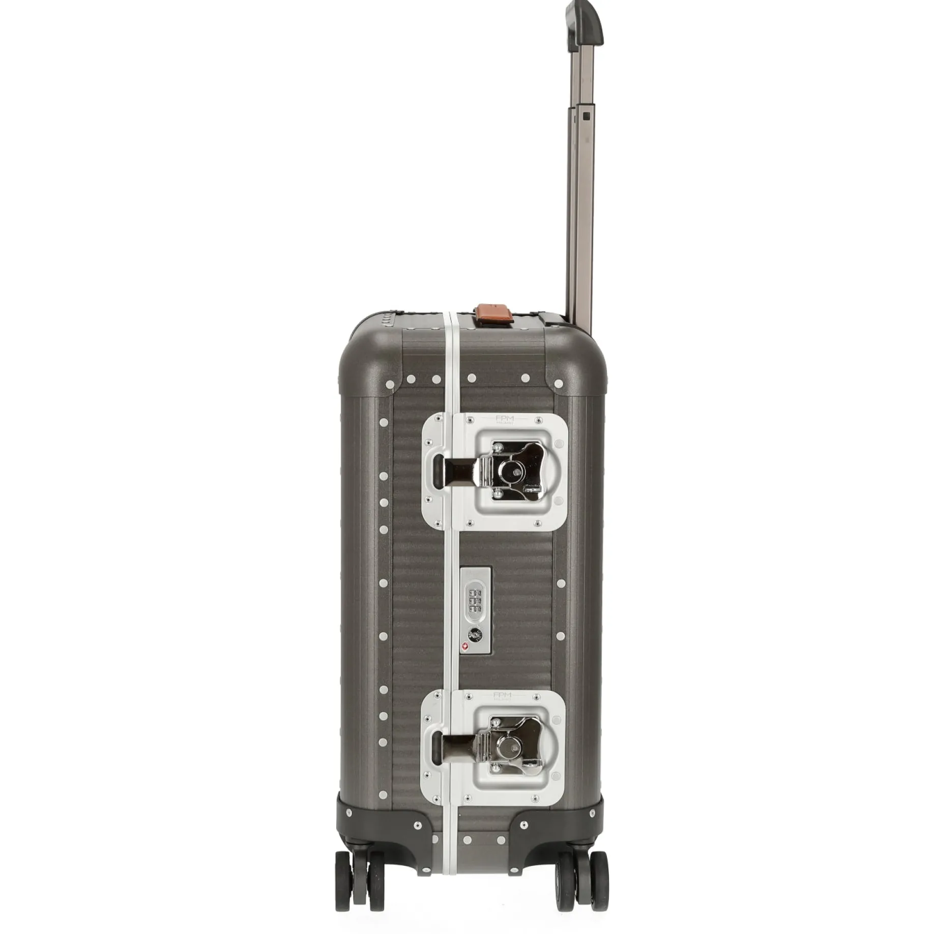 Milano Bank aluminum Spinner 55 M - 4-Rollen-Kabinentrolley 55/25 cm (steel grey)