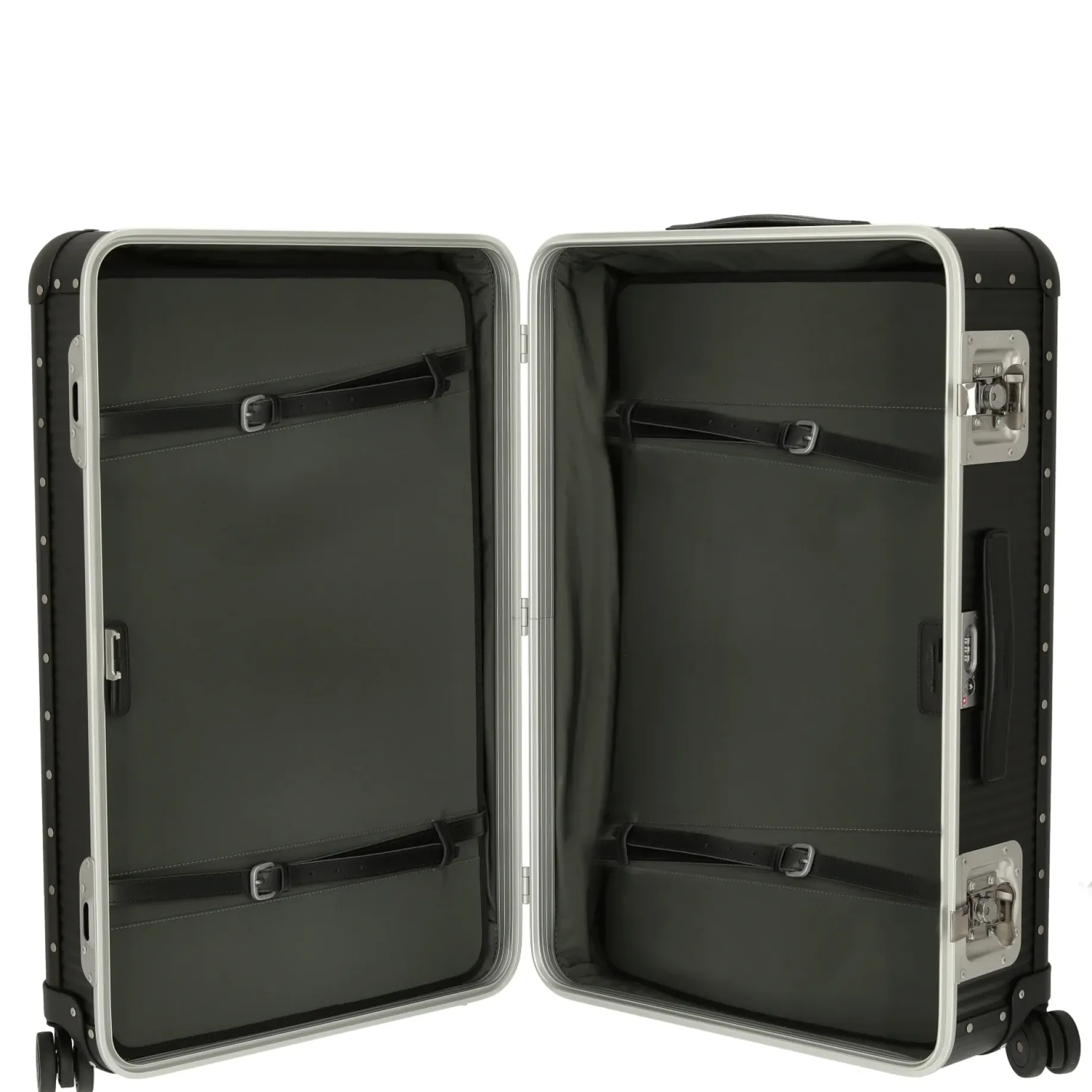 Milano Bank aluminum Spinner 76 - 4-Rollen-Trolley 75 cm (caviar black)