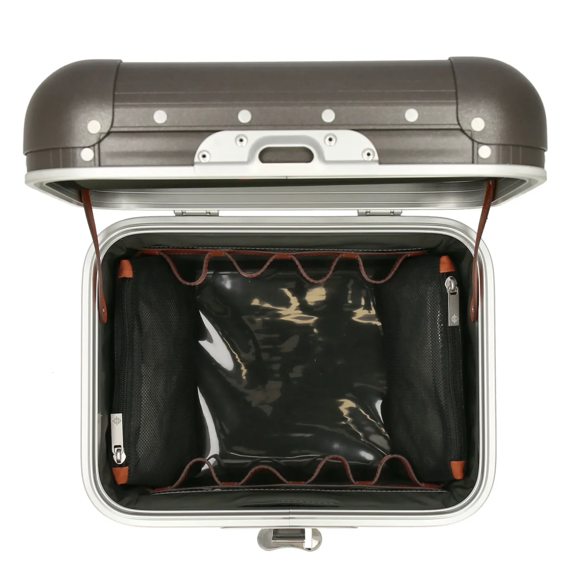 Milano Bank aluminum Vanity Case - Beauty Case 33 cm (steel grey)